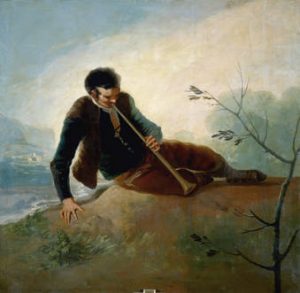 Goya. Pastor tocando la dulzaina