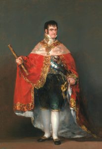 Goya: Fernando VII con manto real